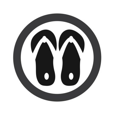 flip flop ve Slippers izole edilmiş simge vektör çizim şablonu