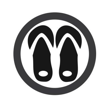 flip flop ve Slippers izole edilmiş simge vektör çizim şablonu