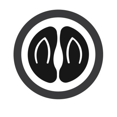 flip flop ve Slippers izole edilmiş simge vektör çizim şablonu