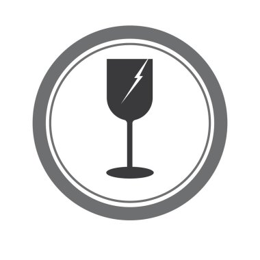 Kırılgan cam - vektör simgesi