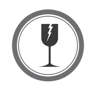 Kırılgan cam - vektör simgesi