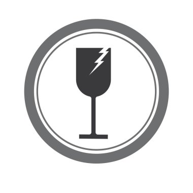 Kırılgan cam - vektör simgesi