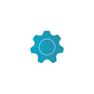 Gear Logo Şablonu vektör çizimi tasarımı