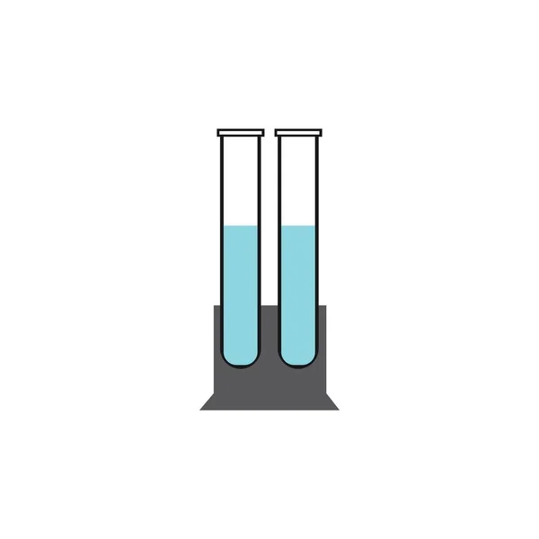 Laboratory Glass Icon Illustration Design Template — Stock Vector