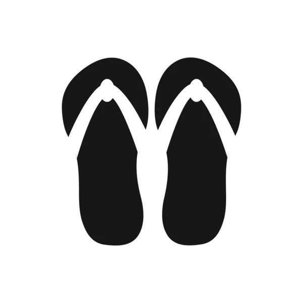 Flip Flop Slippers Geïsoleerde Pictogram Vector Trendy Illustratie Ontwerp Template — Stockvector