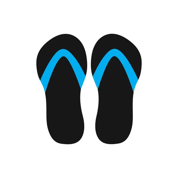 Flip Flop Slippers Geïsoleerde Pictogram Vector Trendy Illustratie Ontwerp Template — Stockvector