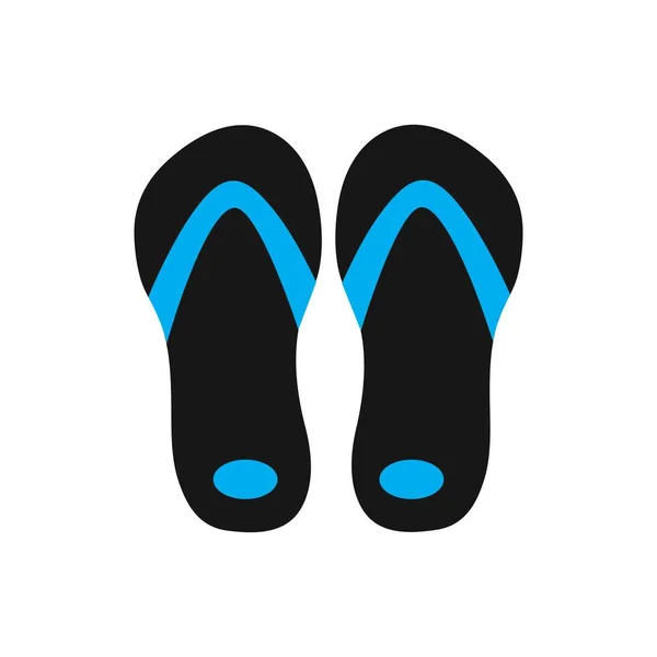 Flip Flop Slippers Geïsoleerde Pictogram Vector Trendy Illustratie Ontwerp Template — Stockvector