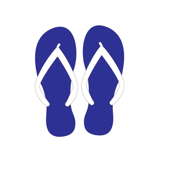 Flip Flop Slippers Isolated Icon Vector Trendy Illustration Design Template — Image vectorielle