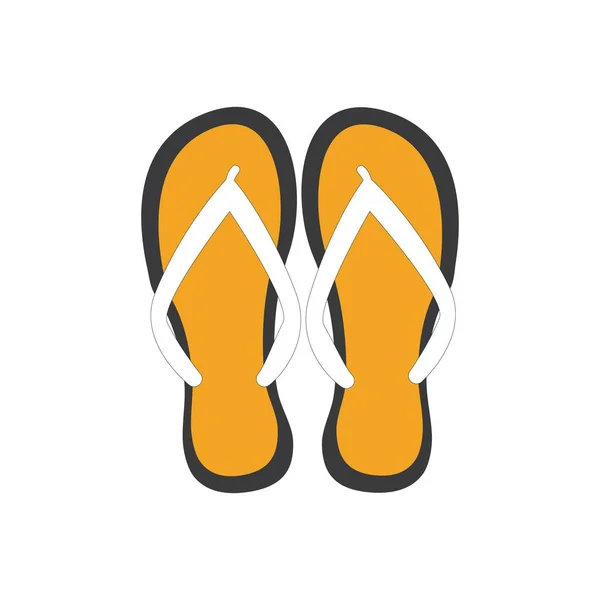 Flip Flop Slippers Geïsoleerde Pictogram Vector Trendy Illustratie Ontwerp Template — Stockvector