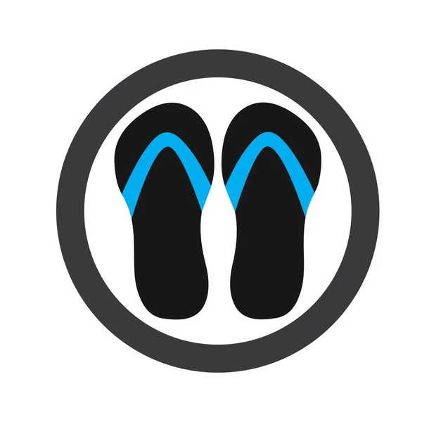 Flip Flop Slippers Isolated Icon Vector Trendy Illustration Design Template — Wektor stockowy