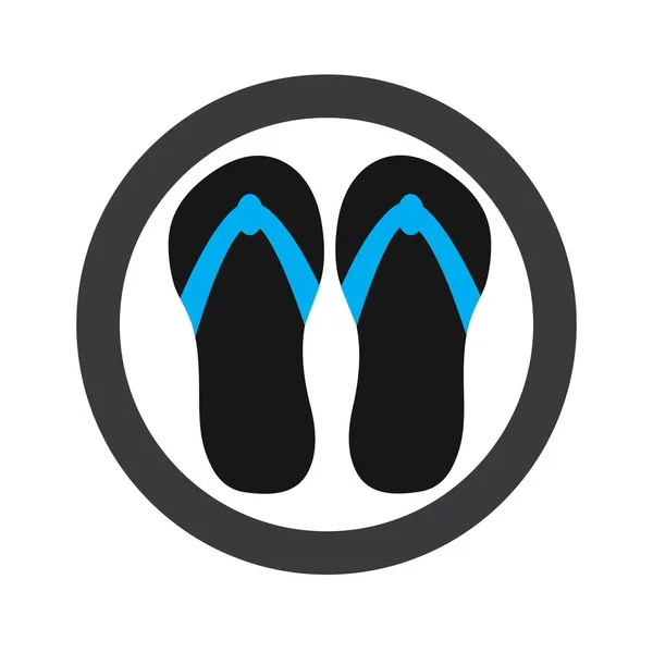 Flip Flop Slippers Isolated Icon Vector Trendy Illustration Design Template — Wektor stockowy