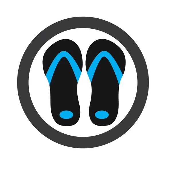 Flip Flop Slippers Isolated Icon Vector Trendy Illustration Design Template — Wektor stockowy