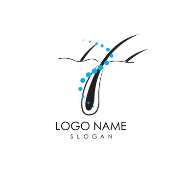 Saç tedavisi vektör resmetme şablonu.