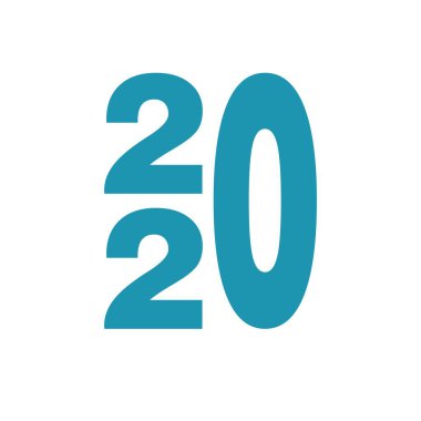 Yeni yılın kutlu olsun 2020 logo metin tasarımı vektör çizimi - vektör