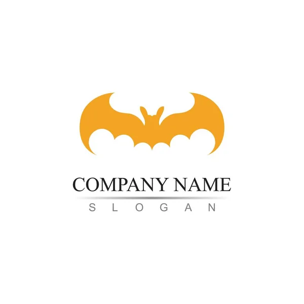 Bat Vector Icon Logo Template Illustration Design — Stock Vector