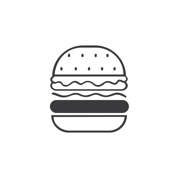 Hamburger Vector Icon Illustration Desigh — Stock Vector