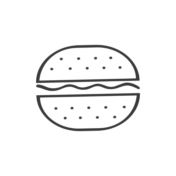 Hamburger Vektorsymbol Illustration Desigh — Stockvektor