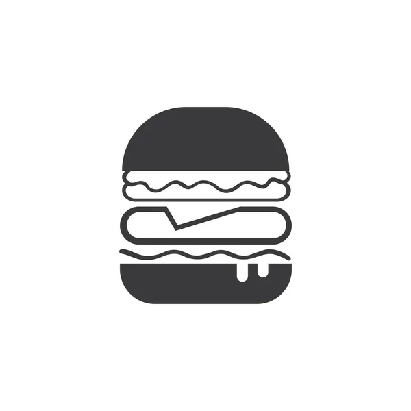 Hamburger Vektorsymbol Illustration Desigh — Stockvektor