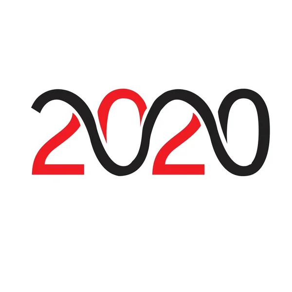 Gott Nytt 2020 Logo Design Vektor Illustration Vektor — Stock vektor