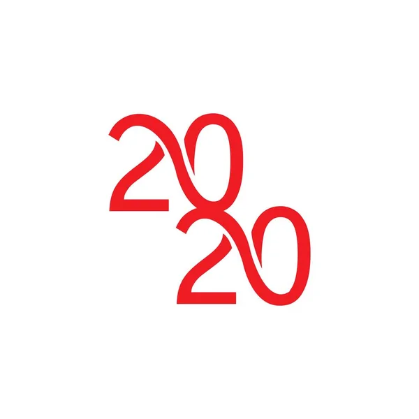 Boldog Évet 2020 Logó Szöveg Tervezés Vektor Illusztráció Vektor — Stock Vector
