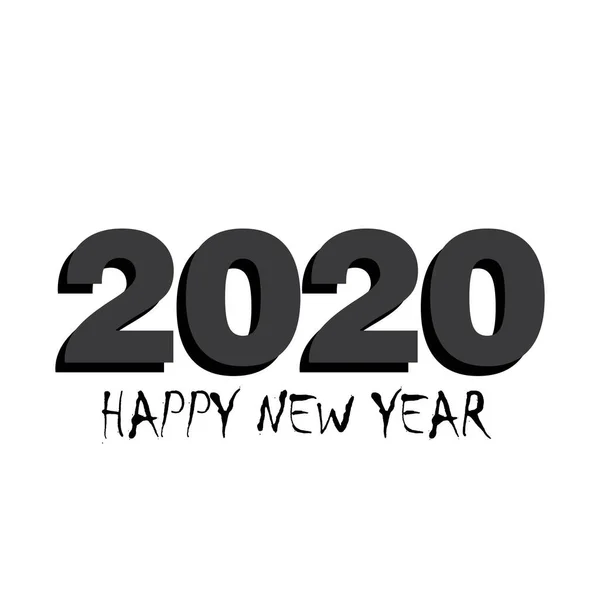 Happy New Year 2020 Logo Illustration Vectorielle Conception Texte Vecteur — Image vectorielle