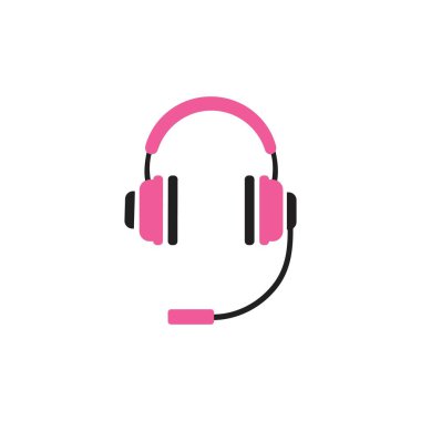 kulaklık vektör simgesi, çağrı merkezi simgesi vektör çizim tasarımı