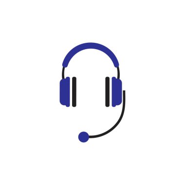 kulaklık vektör simgesi, çağrı merkezi simgesi vektör çizim tasarımı