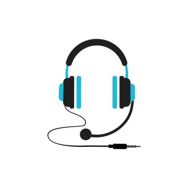 kulaklık vektör simgesi, çağrı merkezi simgesi vektör çizim tasarımı