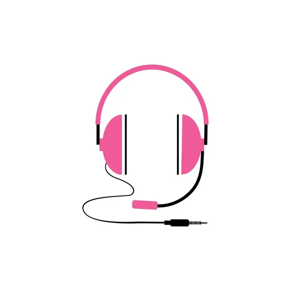 Headphones Vector Icon Call Center Icon Vector Illustration Design — Stock Vector