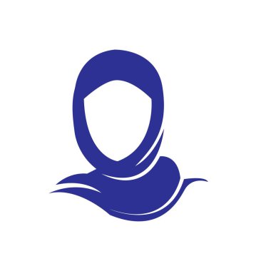 Muslimah tesettür logo şablon vektör illüstrasyon tasarımı