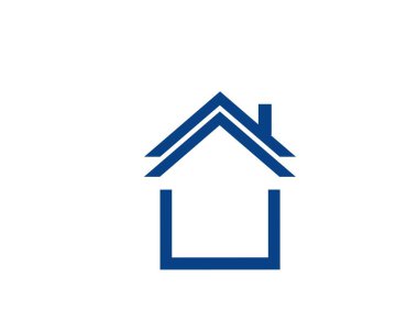 ev logo vektör resimleme şablonu