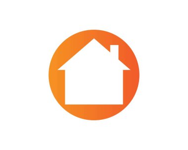 ev logo vektör resimleme şablonu