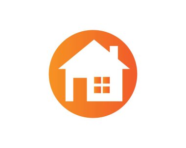 ev logo vektör resimleme şablonu