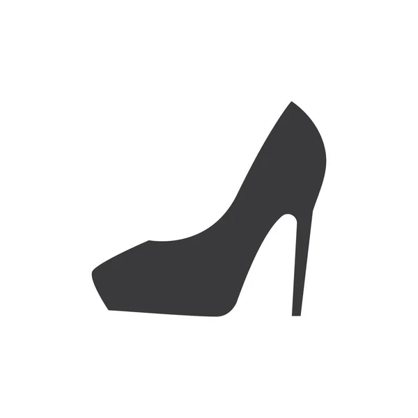 ハイヒール女性の靴アイコンフラット イラスト分離ベクトル記号 — ストックベクタ