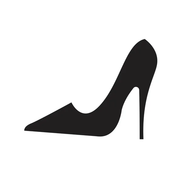 ハイヒール女性の靴アイコンフラット イラスト分離ベクトル記号 — ストックベクタ