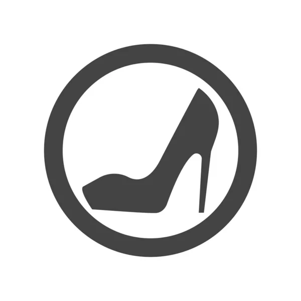 Ψηλά Τακούνια Γυναίκα Παπούτσια Εικονίδιο Επίπεδη Εικονογράφηση Απομονωμένου Συμβόλου Διανύσματος — Διανυσματικό Αρχείο