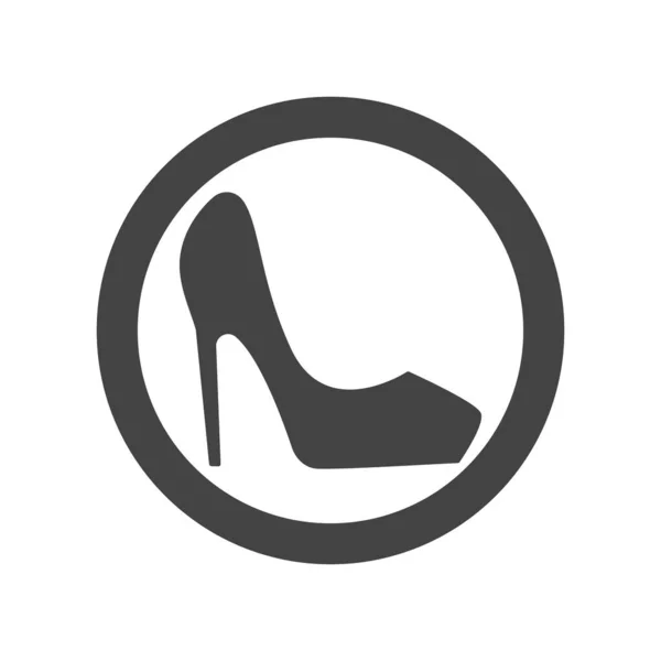 Zapatos Tacón Alto Mujer Icono Plano Ilustración Símbolo Signo Vector — Archivo Imágenes Vectoriales