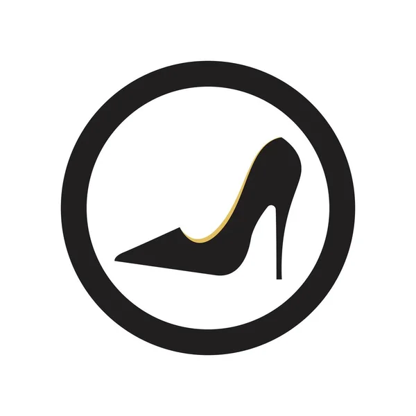 High Heels Woman Shoes Icon Flat Illustration Isolated Vector Sign — Stock Vector