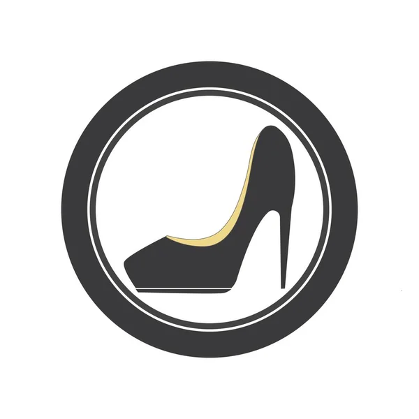 Zapatos Tacón Alto Mujer Icono Plano Ilustración Símbolo Signo Vector — Vector de stock