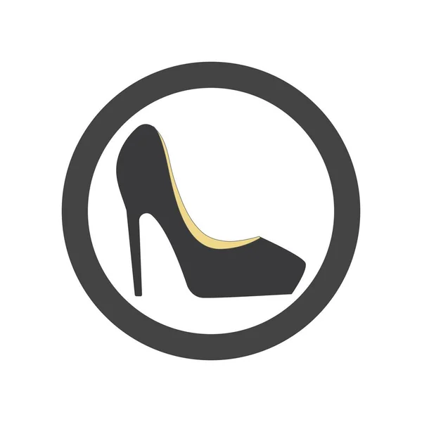 High Heels Woman Shoes Icon Flat Illustration Isolated Vector Sign — Stock Vector