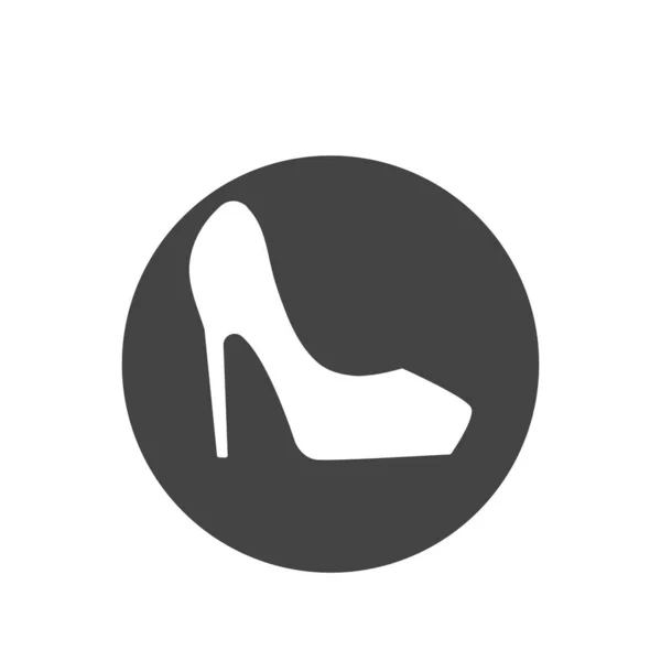 High Heels Woman Shoes Icon Flat Illustration Isolated Vector Sign — Stock Vector