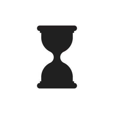 Kum Saati logosu Simge Vektörü İllüstrasyon tasarım şablonu