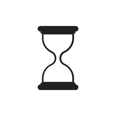 Kum Saati logosu Simge Vektörü İllüstrasyon tasarım şablonu