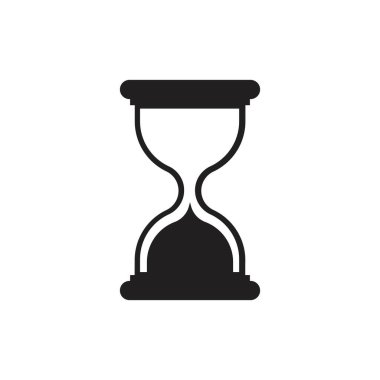 Kum Saati logosu Simge Vektörü İllüstrasyon tasarım şablonu