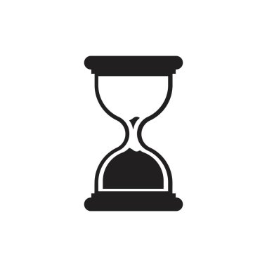 Kum Saati logosu Simge Vektörü İllüstrasyon tasarım şablonu