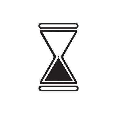 Kum Saati logosu Simge Vektörü İllüstrasyon tasarım şablonu