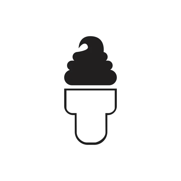 Helado Logo Plantilla Vector Icono Ilustración Diseño — Vector de stock