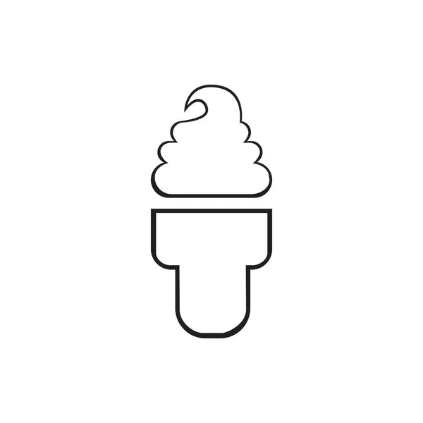 Gelati Logo Modello Icona Vettoriale Illustrazione Design — Vettoriale Stock