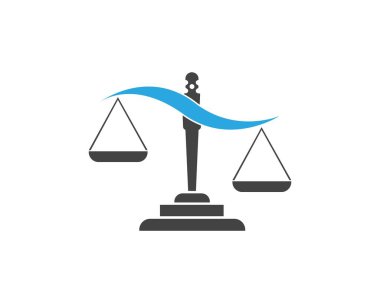 Adalet Kanunu Logo Şablonu vektör yanıltma tasarımı