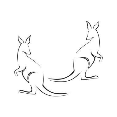 kanguru Logo Şablonu vektör çizimi tasarımı